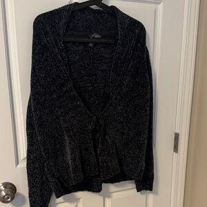 AnyBody Charcoal Knit Cardigan